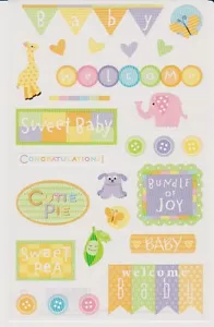 Mrs. Grossmans Riesen Aufkleber - Babyparty - Konvolut Freude, Willkommen - 2 Streifen - Bild 1 von 1