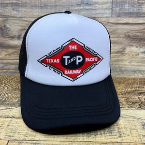 Cappello camionista uomo Defunct T&P Railway nero snapback logo vintage Texas e Pacifico - Foto 1 di 8