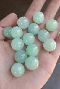 1 pz Bracciali fai da te gioielli perline di giada naturale verde giadeite 15,6 mm - Foto 1 di 8