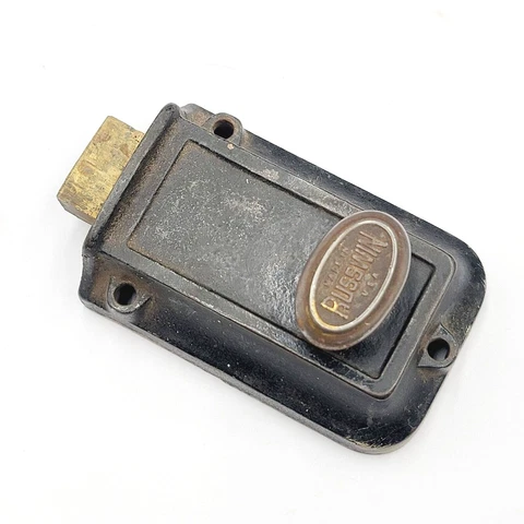 Vintage Russwin Surface Rim Night Lock Latch No Keeper Salvage Good Working Cond Cover