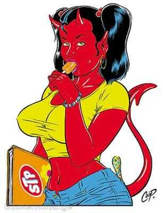 School Girl STICKER Decal Poster Artist Coop CP3-Z LARGE SIZE - Picture 1 of 1