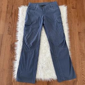 Kuhl Splash Roll-Up Pants Womens 8 Reg Blue Stretch UPF 50+ Hiking Cargo Outdoor - Picture 1 of 14