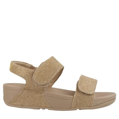 COMODA SANDALIA MUJER FITFLOP LULU ADJ SHIMMERLUX BACK-STRAP piel BEIG - Imagen 1 de 4