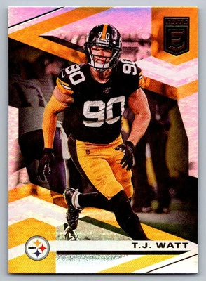 2019 Panini Obsidian Electric Etch Orange T.J. Watt Pittsburgh Steelers #29 - Image 1 of 2