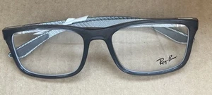 New Ray-Ban Glasses RB 8908 8061 55-18 Grey Carbon-fiber Frames Retail $224 - Picture 1 of 5