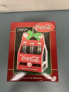 Carlton Cards Coca-Cola Memories 6-Pack of Bottles Xmas Ornament - Vintage 2000 - Picture 1 of 4
