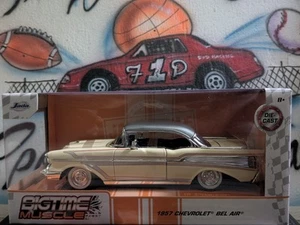 Chevrolet Bel Air 1957 (crema) Jada Metal Diecast 1:24 BigTime Muscle - Imagen 1 de 4