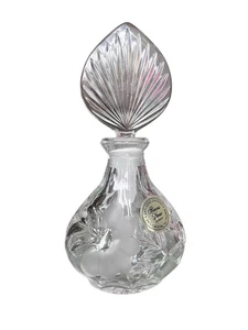 Vintage Princess House West Germany 24% Lead Crystal Perfume Bottle Fan Stopper - Picture 1 of 7