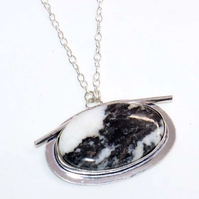 Collar enchapado en plata 925 turquesa búfalo blanco 19" GW Foto 1 de 3