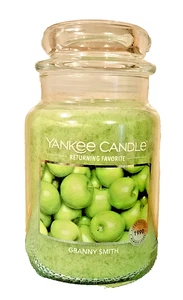 GREEN APPLE  22 OZ Original Large Jar Candle YANKEE CANDLE GREEN WAX NEW SPRING - Picture 1 of 2