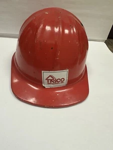 Vintage Red Hard Hat Safety McDonald T Hat TRICO Industries Aluminum Mine - Picture 1 of 14