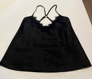 Fredericks of Hollywood black lace backless cami top - Picture 1 of 5