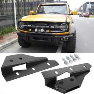2PCS Front Bumper Fog Light LED Mount Brackets For Ford Bronco 2021 2022 2023 - Bild 1 von 12