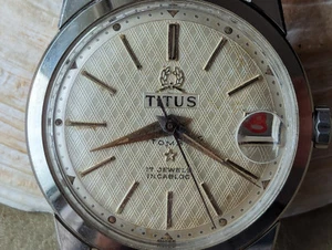 Titus Titomatic mod. vintage anni 50 Orologio 5400 All SS con corona firmata, ETA 1258 Mvmt - Foto 1 di 24