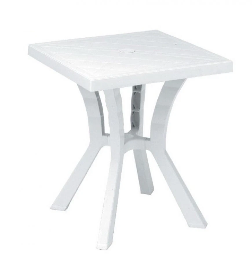 Tavolo Tavolino da Esterno Giardino Bianco in Resina Rigoletto cm 60x60x72h PAS - Immagine 1 di 1