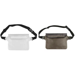 Waterproof Pouch with Adjustable Waist Strap PVC Dry Bag Fanny Pack (White) - Photo 1 sur 6