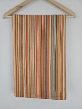 2X Crate & Barrel Martinique Pillow King Sham Striped Cotton India Orange Stripe