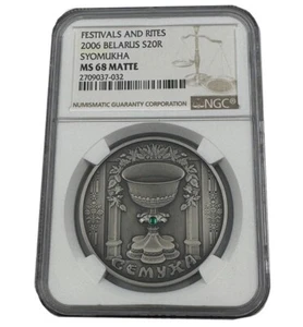 2006 Belarus Symukha Festivals and Rites NGC MS68 Silver Coin (Trinity) - Picture 1 of 2