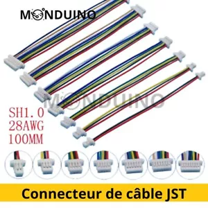 Connecteur de câble JST SH1.0 2/3/4/5/6/7/8 broches femelle/femelle 1.0mm L:10cm - Bild 1 von 13