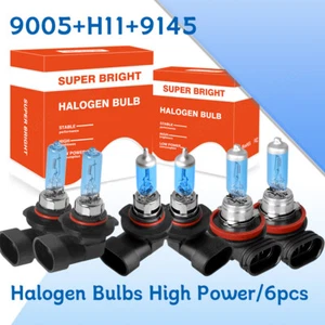 4200K For Ford Escape 2013-2016 Headlight Hi&Low + Fog Light Bulbs Combo Kit 6X - Picture 1 of 17
