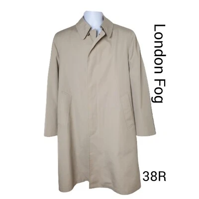 Vintage London Fog Mens Trench Coat Maincoats Rain with Removeable Liner 38R  - Image 1 of 4