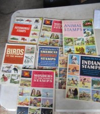 The Golden Stamp Book  of the World Simon & Schuster 1957 Lot of  7 Some are not