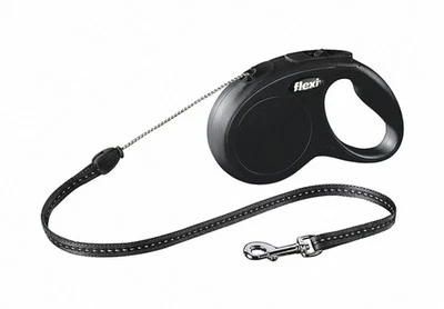Leash Retractable Flexi New Classic Rope M Black 5 Metres - Image 1 of 2