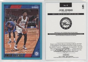 2016-17 Panini NBA Hoops Teal /49 Joel Embiid #4