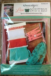 Kimberbell Embellishment Kit Love Notes (26 Pcs): includes Buttons & - Picture 1 of 1