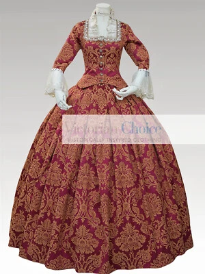 Bridgerton Queen Charlotte Victorian Princess Dress Gown Halloween Costume 609 - Image 1 of 4
