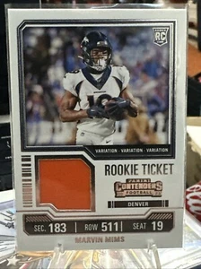 2023 Panini Contenders - Rookie Ticket Swatches Variations #TS24V Marvin Mims... - Picture 1 of 5