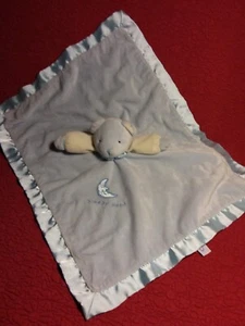16"x21" Mary Meyer Sleepy Head Bear Security Blanket Blue White Seersucker Moon - Picture 1 of 4