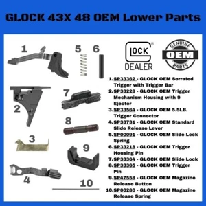 Glock 43X & 48 Complete Lower 9-MM LPK Kit OEM GENUINE FACTORY GLOCK BRAND PARTS - Picture 1 of 1