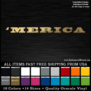 'MERICA STICKER DECAL  for hood fenders windshield America - Bild 1 von 9