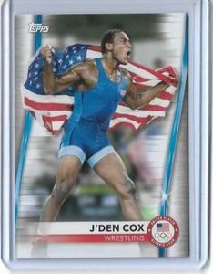 2020 TOPPS OLYMPICS J'DEN COX CARD #14 ~ USA WRESTLING 2021 ~ QTY - Picture 1 of 2