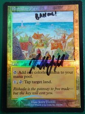 FOIL RISHADAN PORT - Mercandian Masques MM - Signed - Mtg Magic - Free Ship
