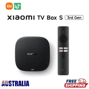 Xiaomi Mi Tv Box S 3rd Gen 4K UHD Bluetooth 5.2 Wifi6 2GB 32GB Google TV Media - Picture 1 of 8