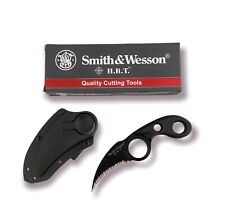 Smith & Wesson HRT Knife, Serrated Karambit Claw, EDC Neck Knife w Badge Sheath