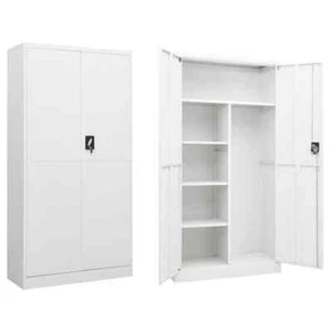 Schließfachschrank Weiß 90x40x180 cm Stahl - Bild 1 von 9