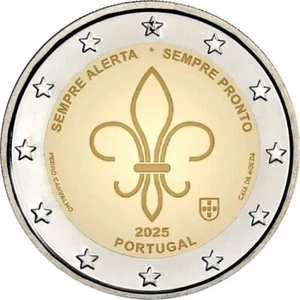 Portugal - 2 Euro Commemorative 2025 World Scouting UNC FREE SHIPPING - Picture 1 of 3