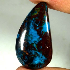 100% Natural Azurite Chrysocolla Fancy Cabochon Gemstones 44.90Cts. 19x 35x 07mm - Picture 1 of 3
