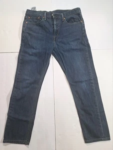 Levis 522 Denim Jeans Mens 32x30 Blue Dark Wash Straight Leg FREE SHIPPING - Picture 1 of 14