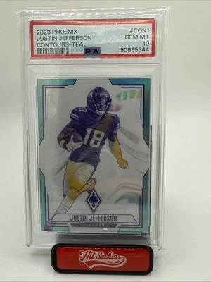 2023 Panini Phoenix - Contours Justin Jefferson #CON-1 Teal /150 - Image 1 of 2