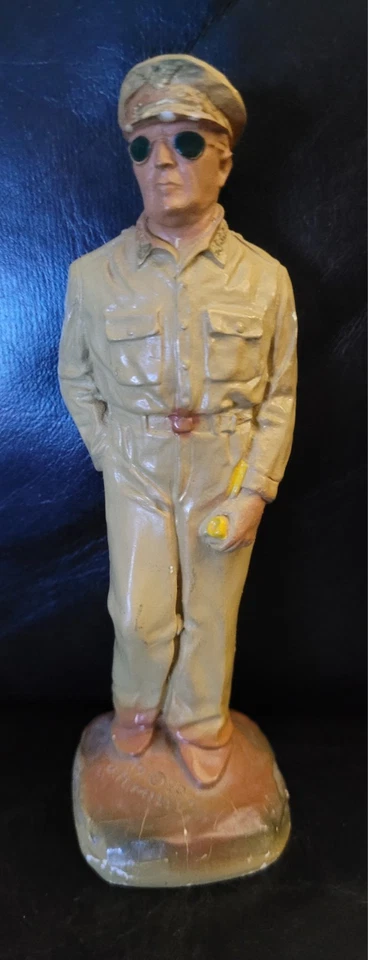 1950 J.H. Figura Miller 5" Alto Cerámica Tiza General Douglas MacArthur MIRAR Foto 1 de 1