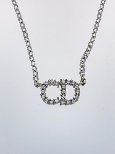 Collana Christian Dior logo CD donna con pietra colorata SLV top usata