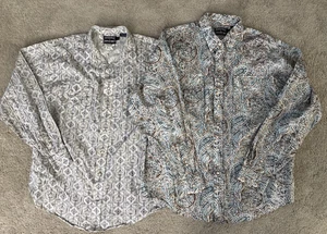 2 Panhandle Slim Hemden Herren XL Western Pearl Snap Cowboy Rodeo Langarm - Bild 1 von 9