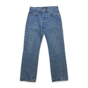 Pantalones de mezclilla vintage Levi’s 501 corte original para hombre 32x30 azul pierna recta botón mosca años 90 - Imagen 1 de 9