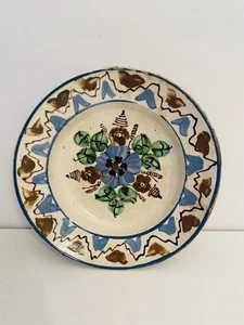 🟠 Ceramica Popolare Maiolica antico piatto dipinto a mano esemplare 2 - Imagen 1 de 4