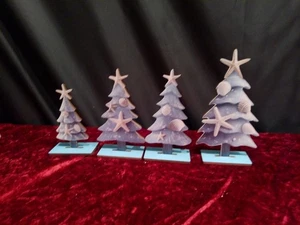 Deko-Aufsteller/Tannenbäume/maritim/Holz/neu/4 Stück - Bild 1 von 5