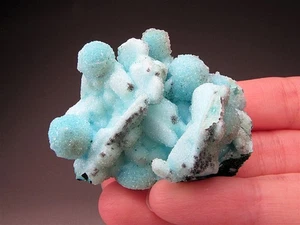 Quartz on Chrysocolla after Malachite and Gypsum, Dr Congo - Picture 1 of 8